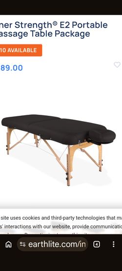 Folding massage table