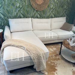 White Grey Boucle Sofa Sectional 