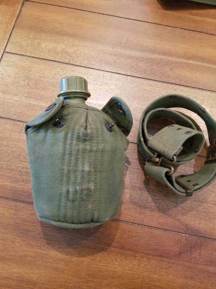 Vietnam War Canteen, Cover and Belt