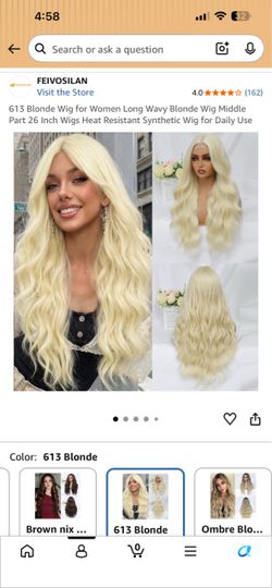 26” Synthetic 613 Blonde Wig