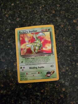 Rocket's Scyther Pokémon Cosmos Foil Pattern Gym Heros