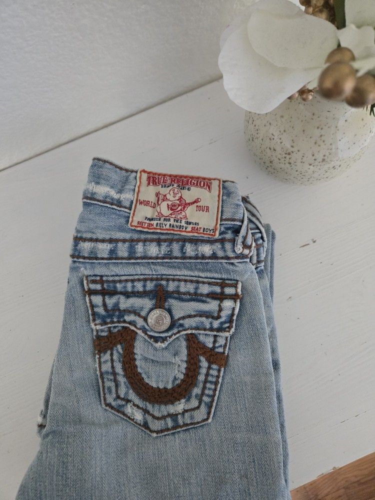 True Religion Boys Kids Billy Rainbow Jeans Size 5