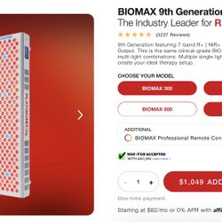 BioMax 9th Generation Red light therapy