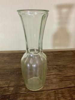 Vintage Hoosier Clear Glass Bud Vase 9”