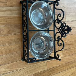 New!  Steel Dog Bowl Stand 