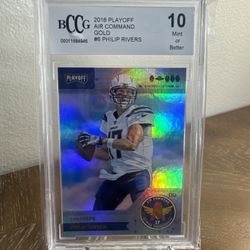 Philip Rivers 2018 Playoff Air Command BCCG 10 mint