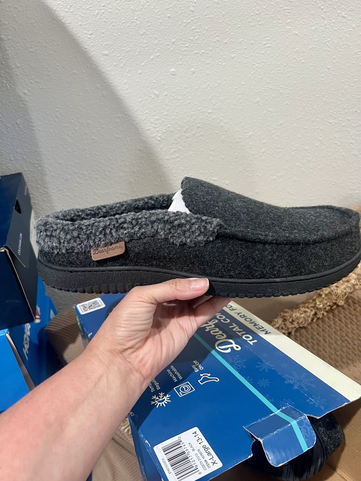 New. Dearfoams Marshall Men's Clog Slippers Size 12tp 14