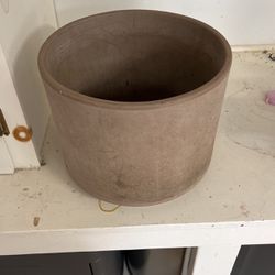 12” Ceramic Planter Pot. Made In Italy 