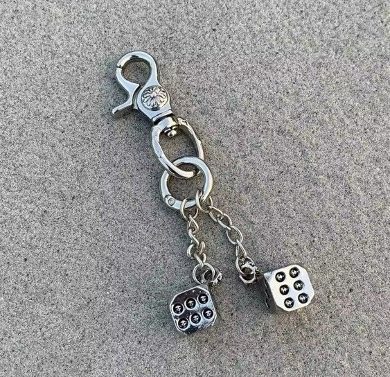Chrome HEARTS DICE Keychain