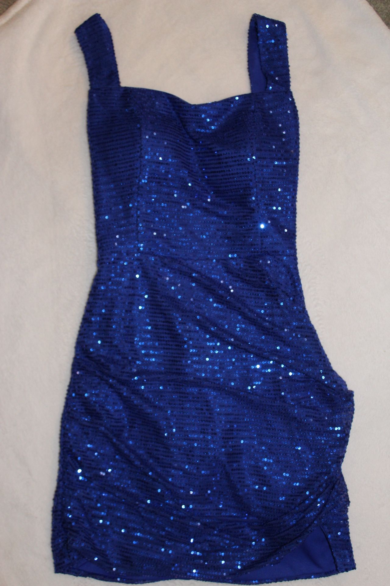 Blue sparkly homecoming dress