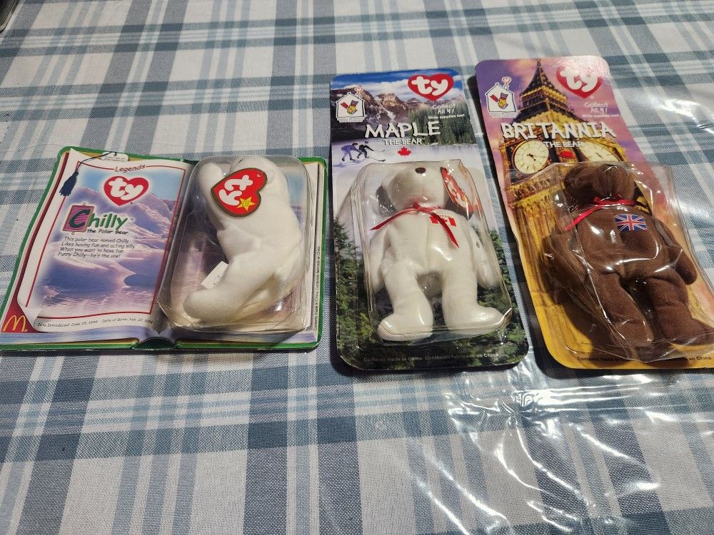 3 ...NICE..NEW...TY BEANIE BABIES...