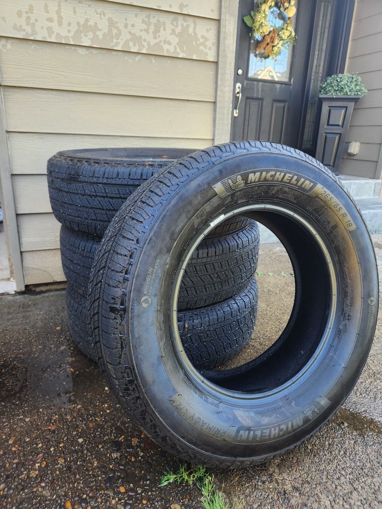 Set of (4) Michelin Primacy LTX Tires 265/65 R18