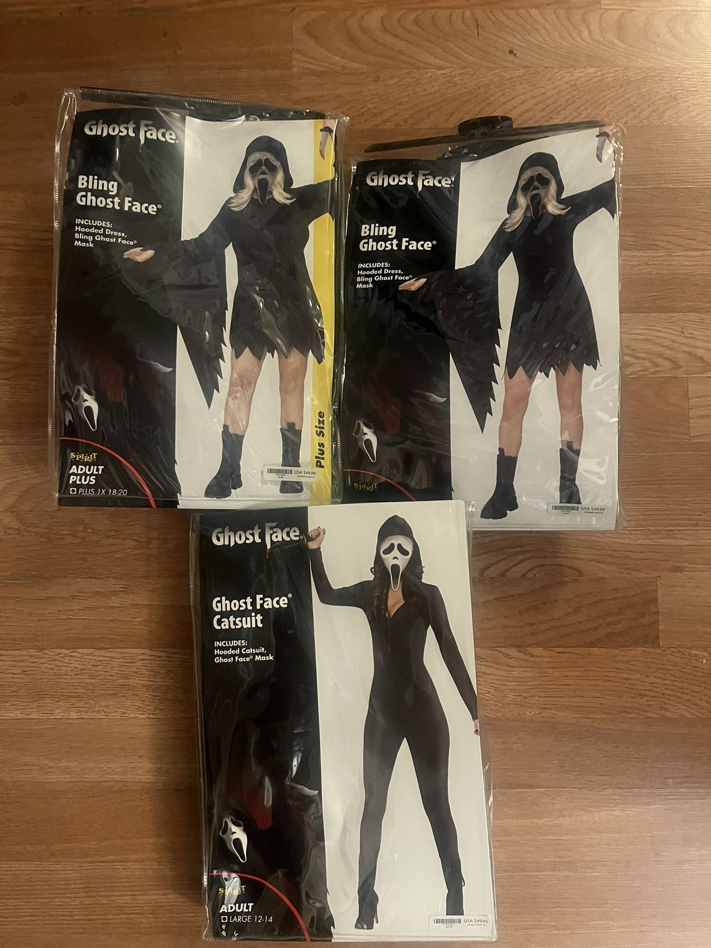 Women’s Scream Costume With Cross Body Ghost Face Bag