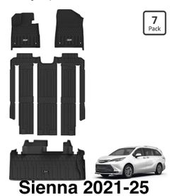 TPE   Floor Mats Set for Toyota Sienna 2021 to 2025