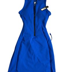 TA3 Womens Size XS REG long Surfy Dress Lace Up Back Shapewear Sapphire Blue