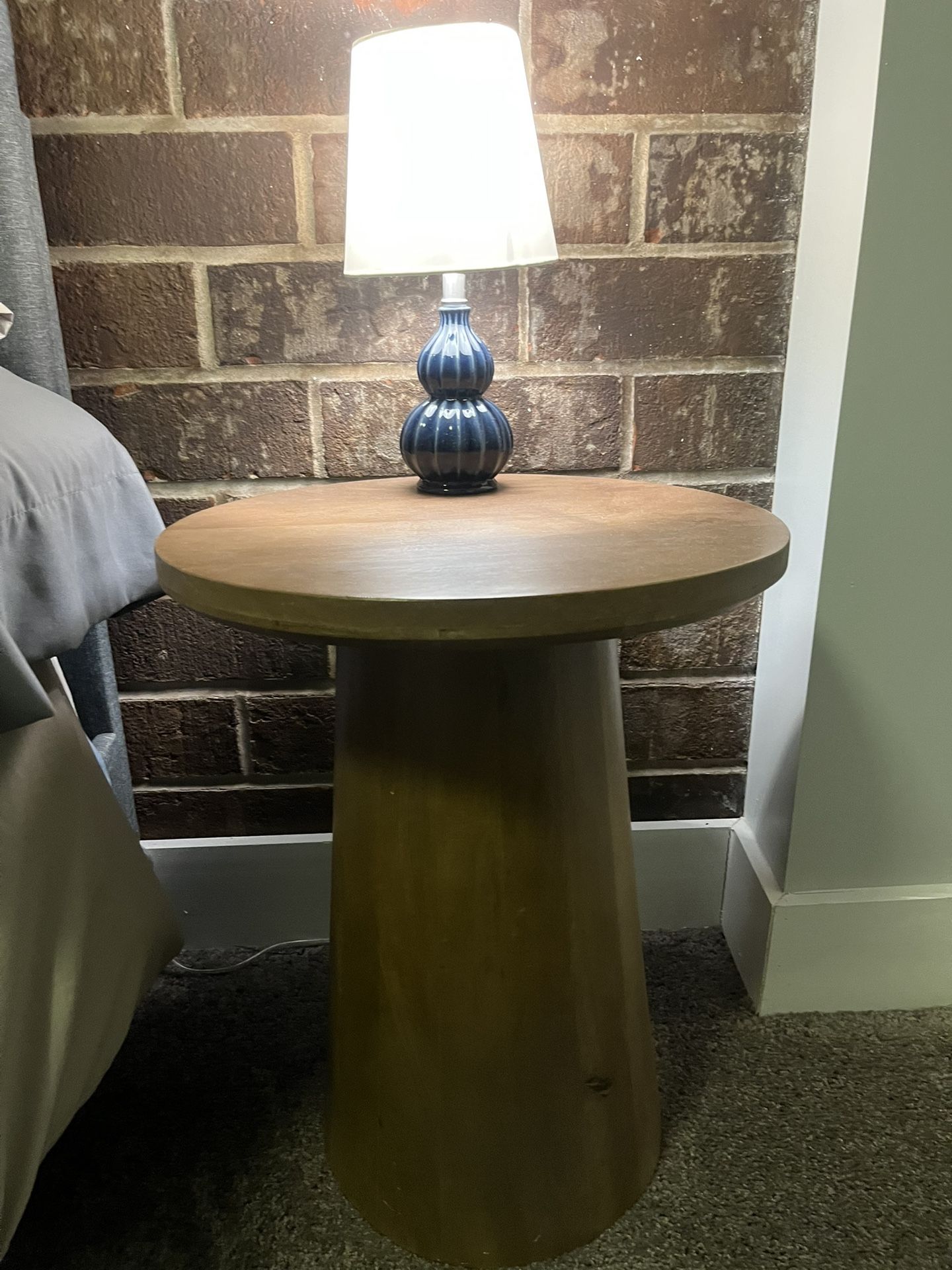 Two Side Tables For Bedroom In Wood Fabric