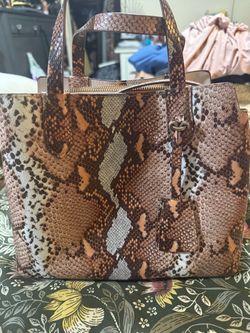 Snake print purse