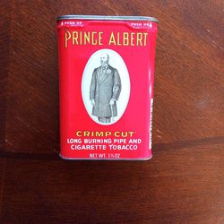 Prince Albert Crimp Cut Long Burning Pipe And Cigarette Tobacco Tin