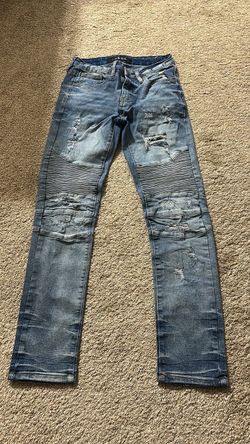Rue 21 Skinny Supreme Flex Distressed Moto Jeans - Medium Wash - 26/30