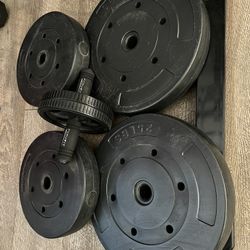 Ab Wheel/Roller & 1-Inch Hole Vinyl-Coated Cement Weights – Affordable & Durable