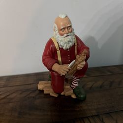 Santa Carving Nativity Statue