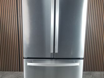 GE 27 cu. ft. Energy Star French Door Refrigerator with Internal Dispenser, Energy Star in Fingerprint Resistant Stainless (GNE27JYMFS-D-4708)