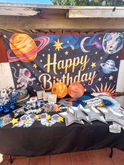Outer space/ astronaut birthday party decorations