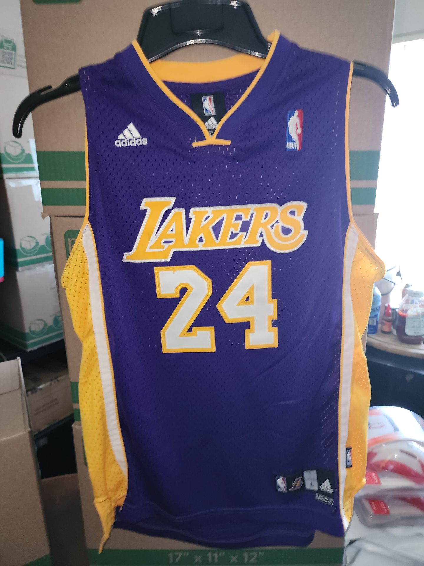 Adidas Kobe Bryant #24 away jersey. Youth Large