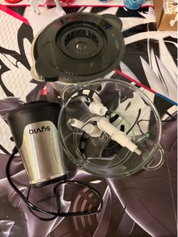SYVIO Electric Food Processor & Chopper with Glass Bowl, Stainless Steel Motor Unit