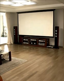 Video Screen 10'wide x up to 14' high for ceiling or wall mount
