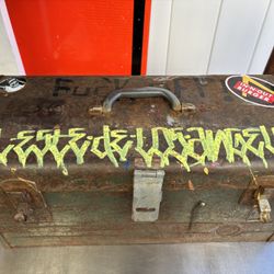 Old rusty street Tool box 