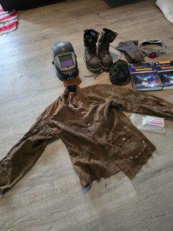 Welding lot and school books