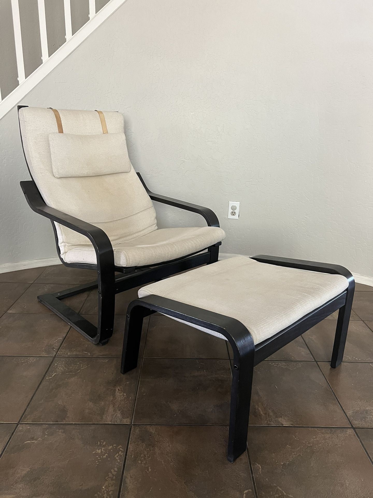 IKEA Chair and Ottoman