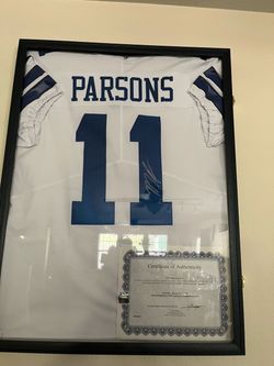 Micah Parsons #11 Signed Dallas Cowboys Jersey Framed