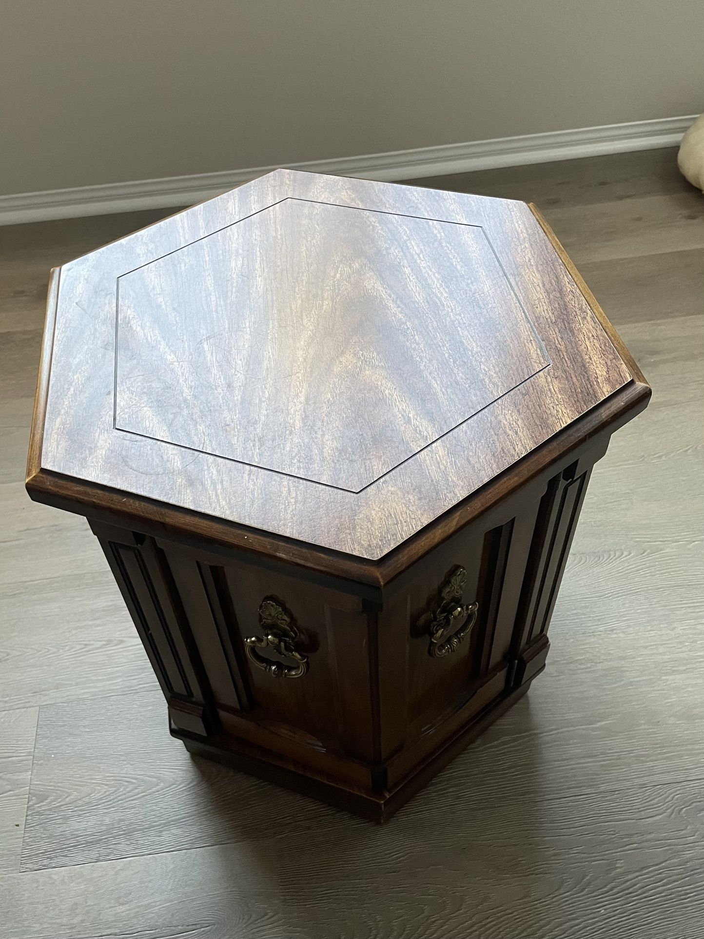 Hexagon Side Table Cabinet