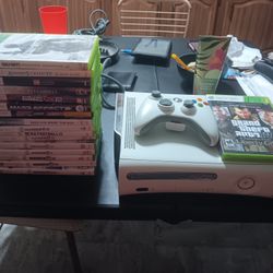 Xbox 360 Console With 17 Games