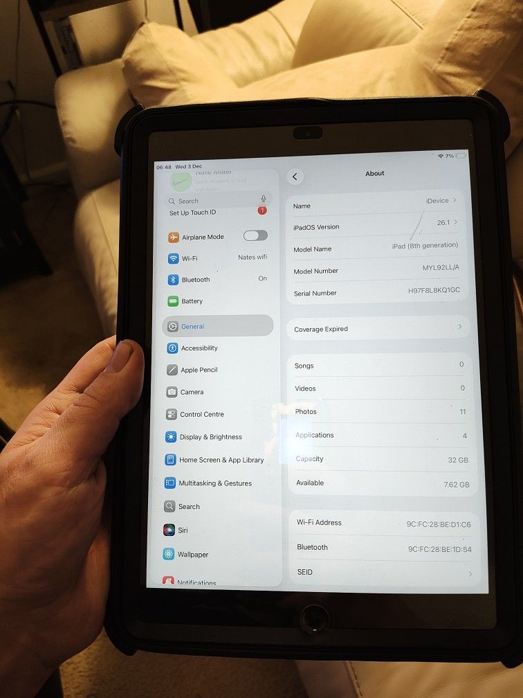 8th generation, 10.2-inch, Wi-Fi-only iPad with 32GB of storage in Space Gray