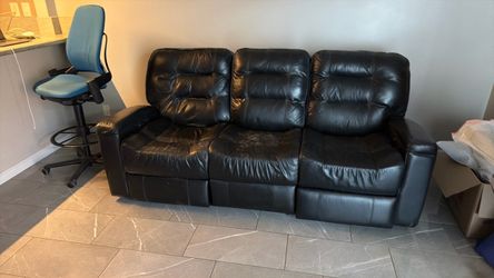 Real leather couch