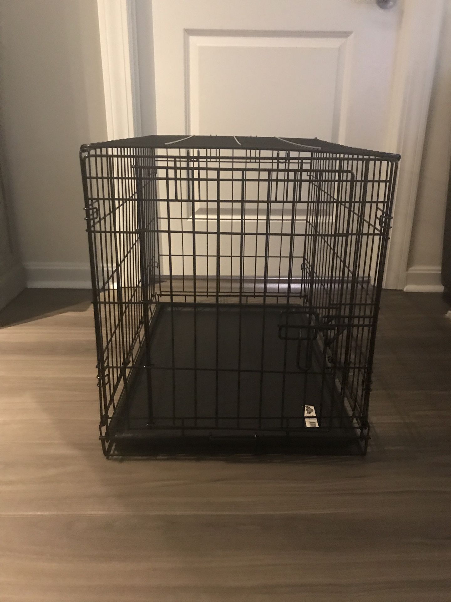 Very Gently Used Medium Dog Crate with Plush Crate Pad