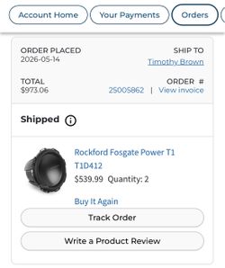 New Rockford Fosgate T1 12s and 1500 watt amplifier with box