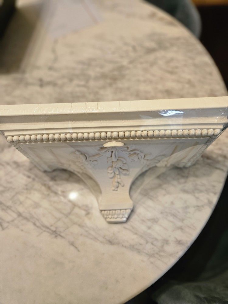 Brand New White Victorian Floating Shelf
