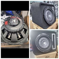 EXCELLENT CONDITION USED 10INCH SUB BY KICKER COMP/SMALL PORTED BOX $85