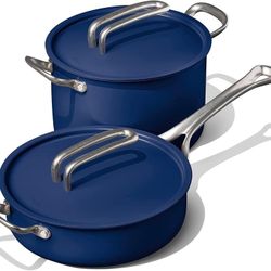 NEW in box 4-Piece Risa Ceramic Nonstick Cookware Set in Navy Blue