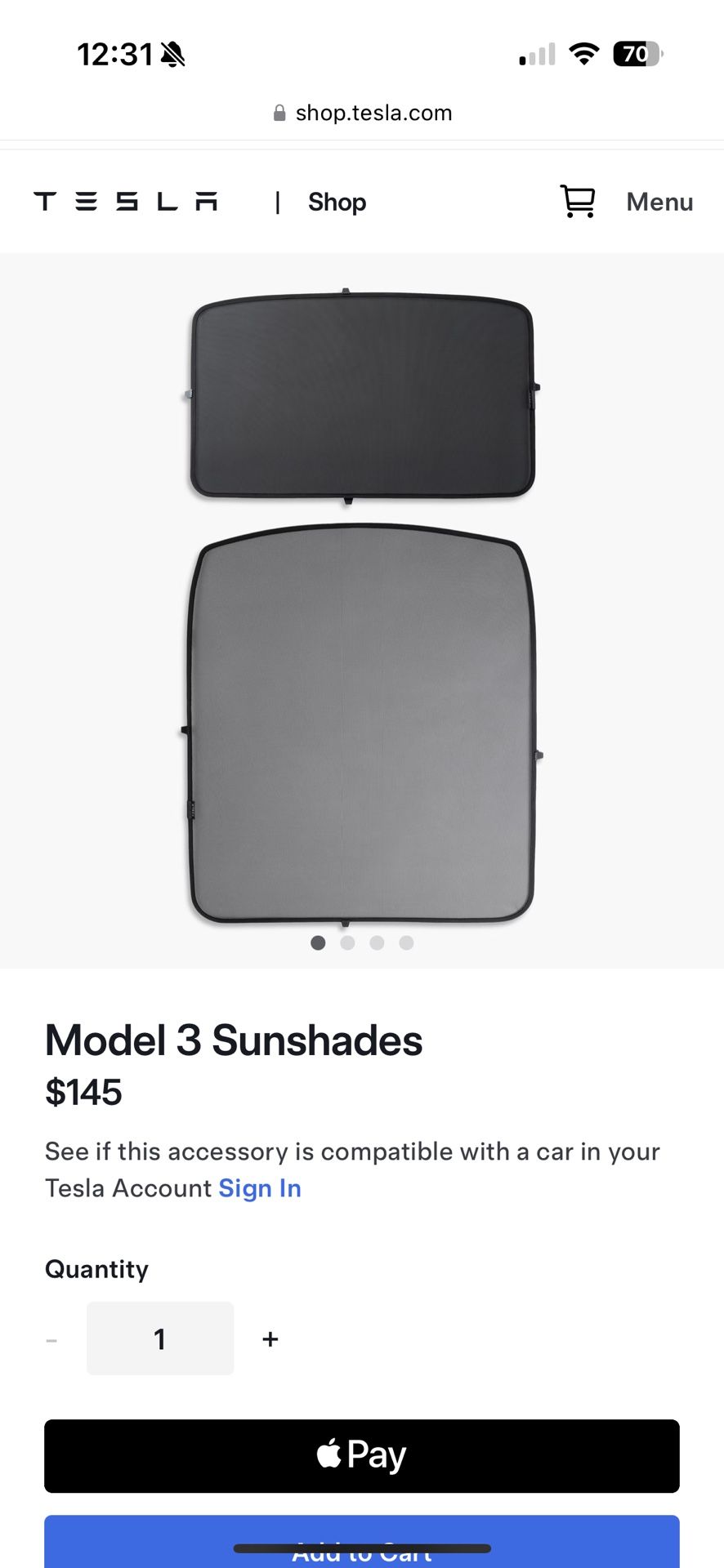 Model 3 Sunshades
