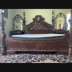 California king bed frame and nightstand