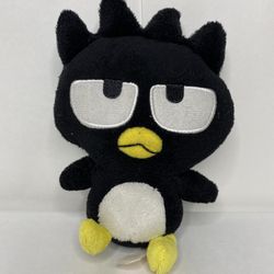 Badtz Maru Plush Angry Penguin Sanrio Black 2011 Stuffed Soft Plushie Toy 8”
