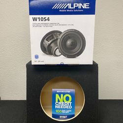 New 10” inch Alpine Bass Series 750 Watts Max Car Audio Subwoofer + Shallow Speaker Box 🔊 ✅