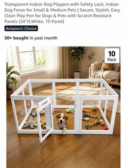 White Plastic Dog Playpen
