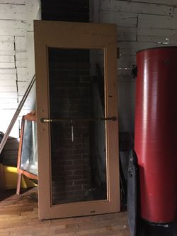 Brass/Glass Door 7'X3'
