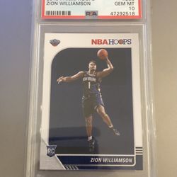 Zion Williamson PSA10 Hoops